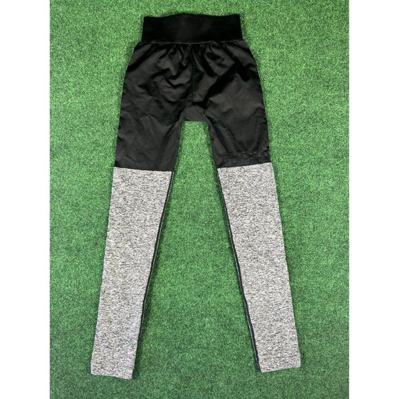 Gymshark Fit Sport Black & Gray Stretch Workout Leggings Womens Size Small - Picture 2 of 8